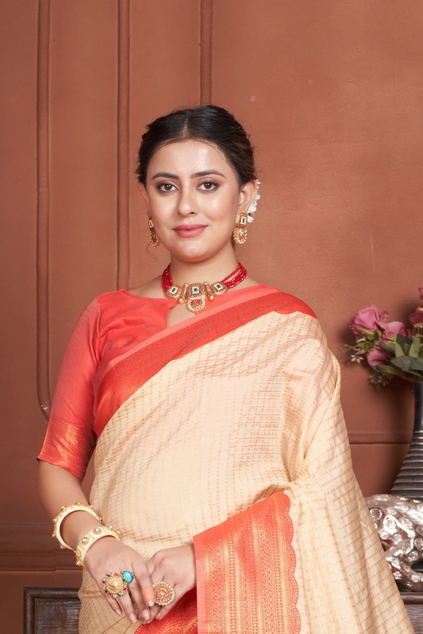 Janshi Silk Woven Kanjivaram Saree