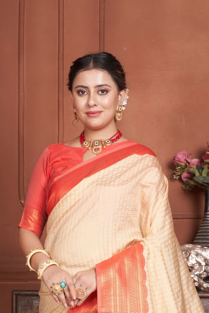 Janshi Silk Woven Kanjivaram Saree