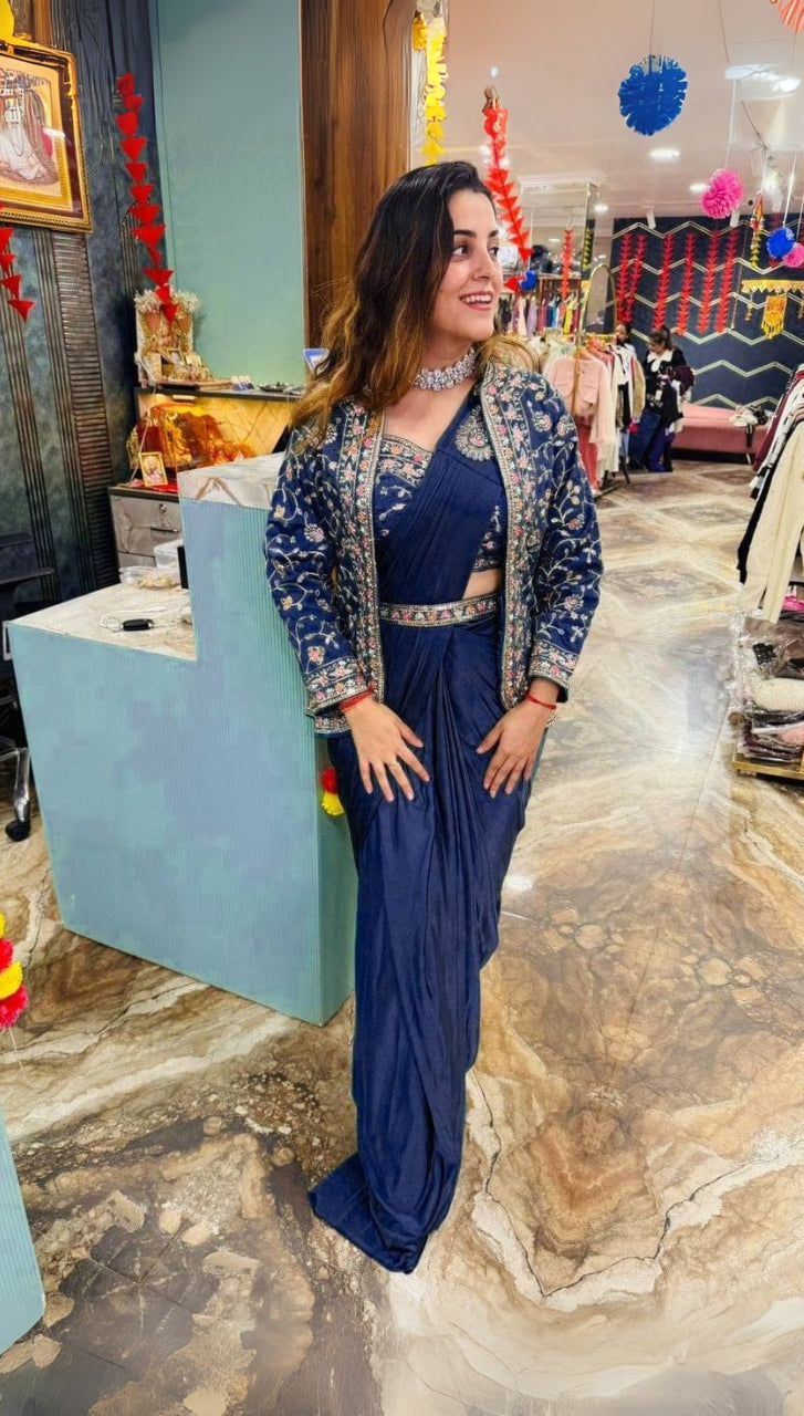 Varnika The Draped Power Look Saree With Koti