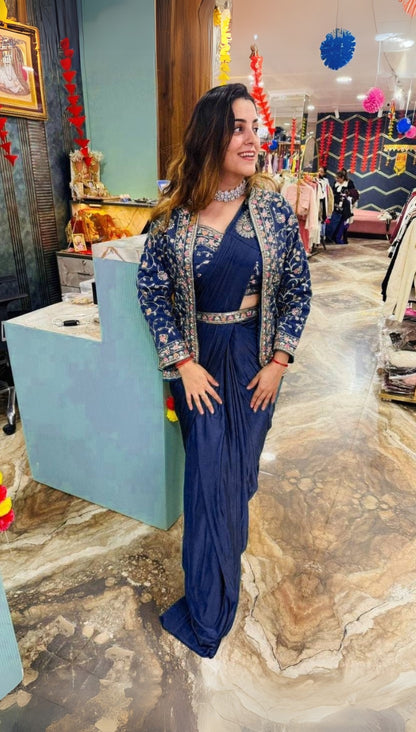 Varnika The Draped Power Look Saree With Koti