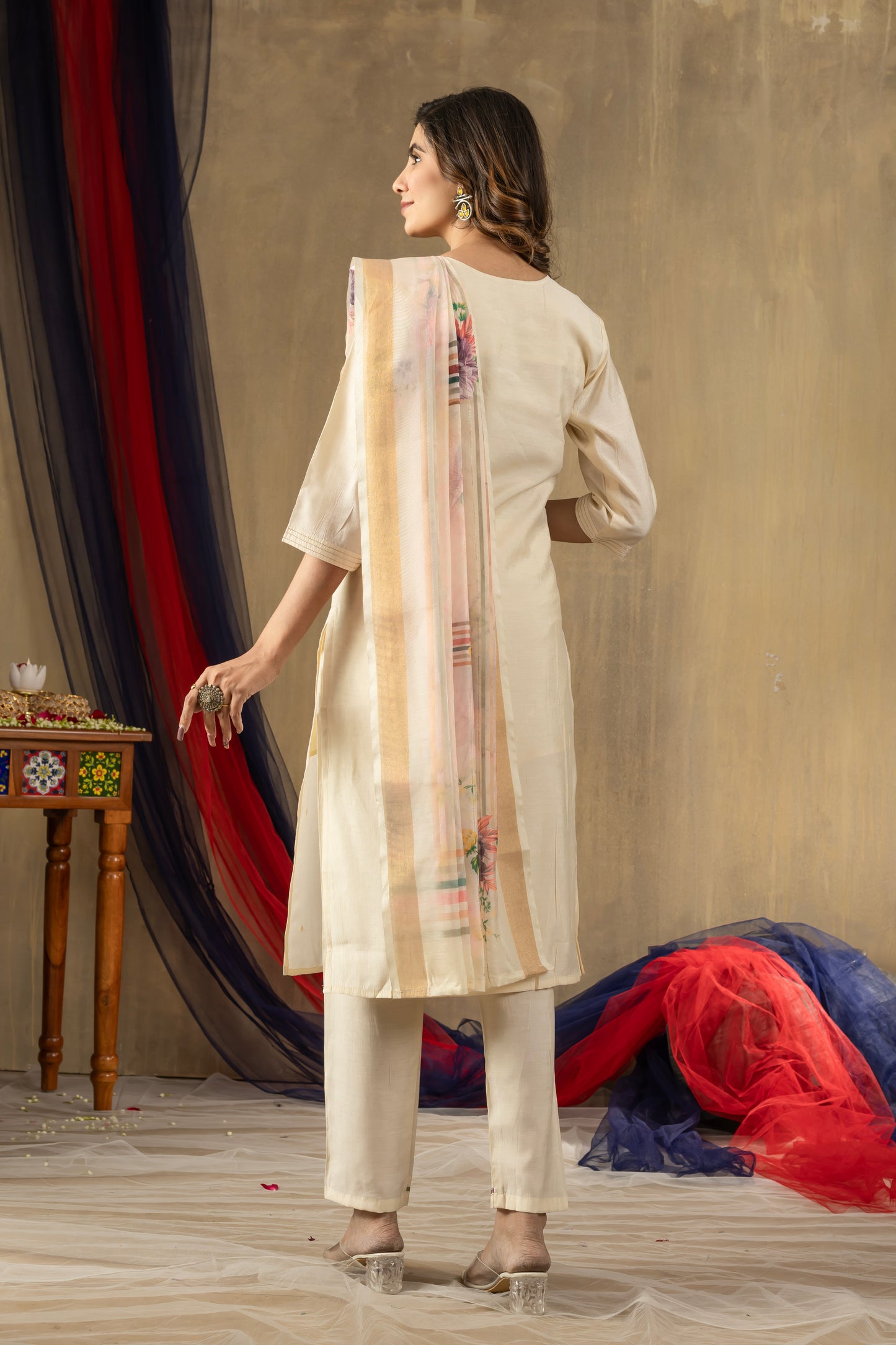 Radiant Charm Kurti Pant Dupatta Ensemble