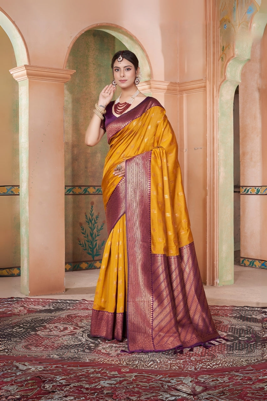 Kanana Silk Woven Kanjivaram saree