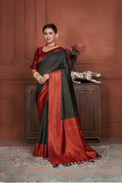 Janshi Silk Woven Kanjivaram Saree