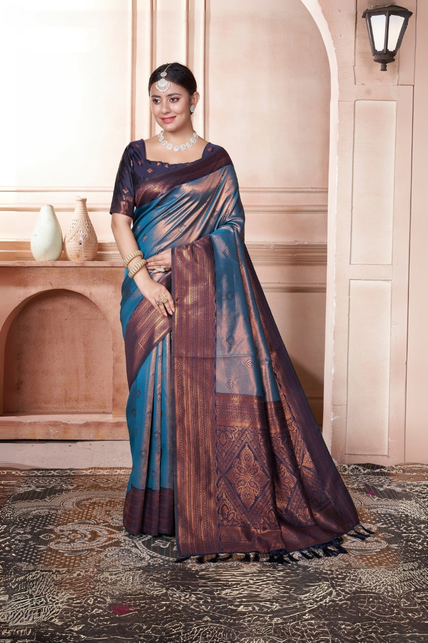 Akanksha Silk Woven Kanjivaram Saree