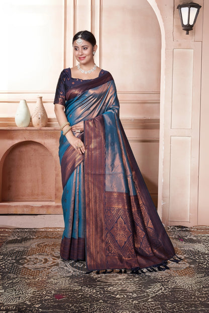 Akanksha Silk Woven Kanjivaram Saree