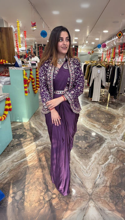 Varnika The Draped Power Look Saree With Koti