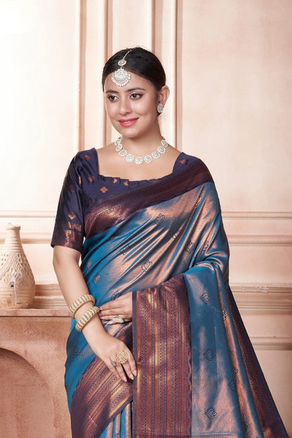 Akanksha Silk Woven Kanjivaram Saree