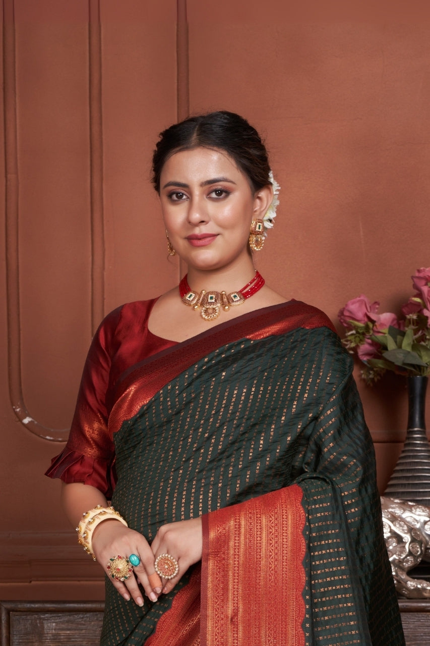 Janshi Silk Woven Kanjivaram Saree