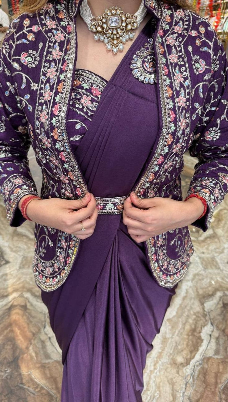 Varnika The Draped Power Look Saree With Koti