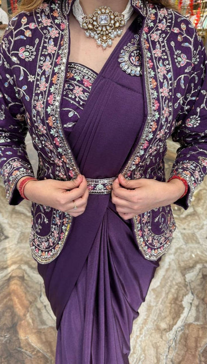 Varnika The Draped Power Look Saree With Koti