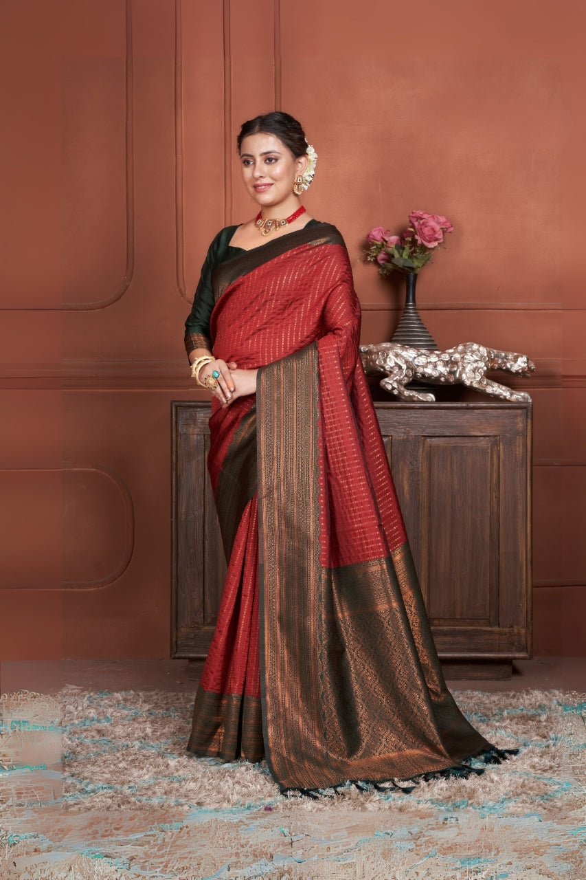 Janshi Silk Woven Kanjivaram Saree