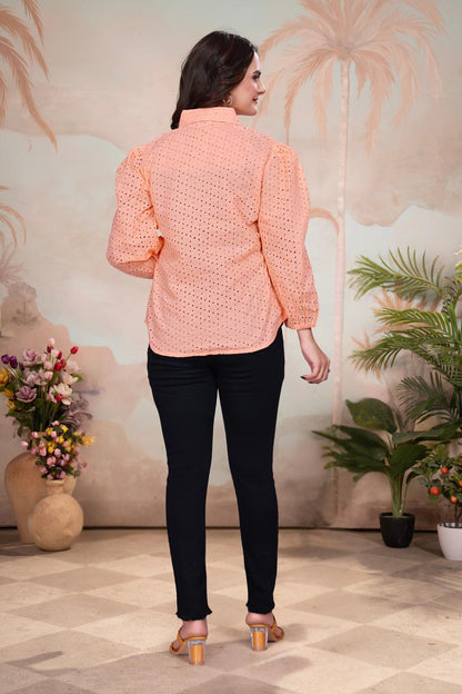 Sunbeam Shiffli Puff Sleeve Shirt