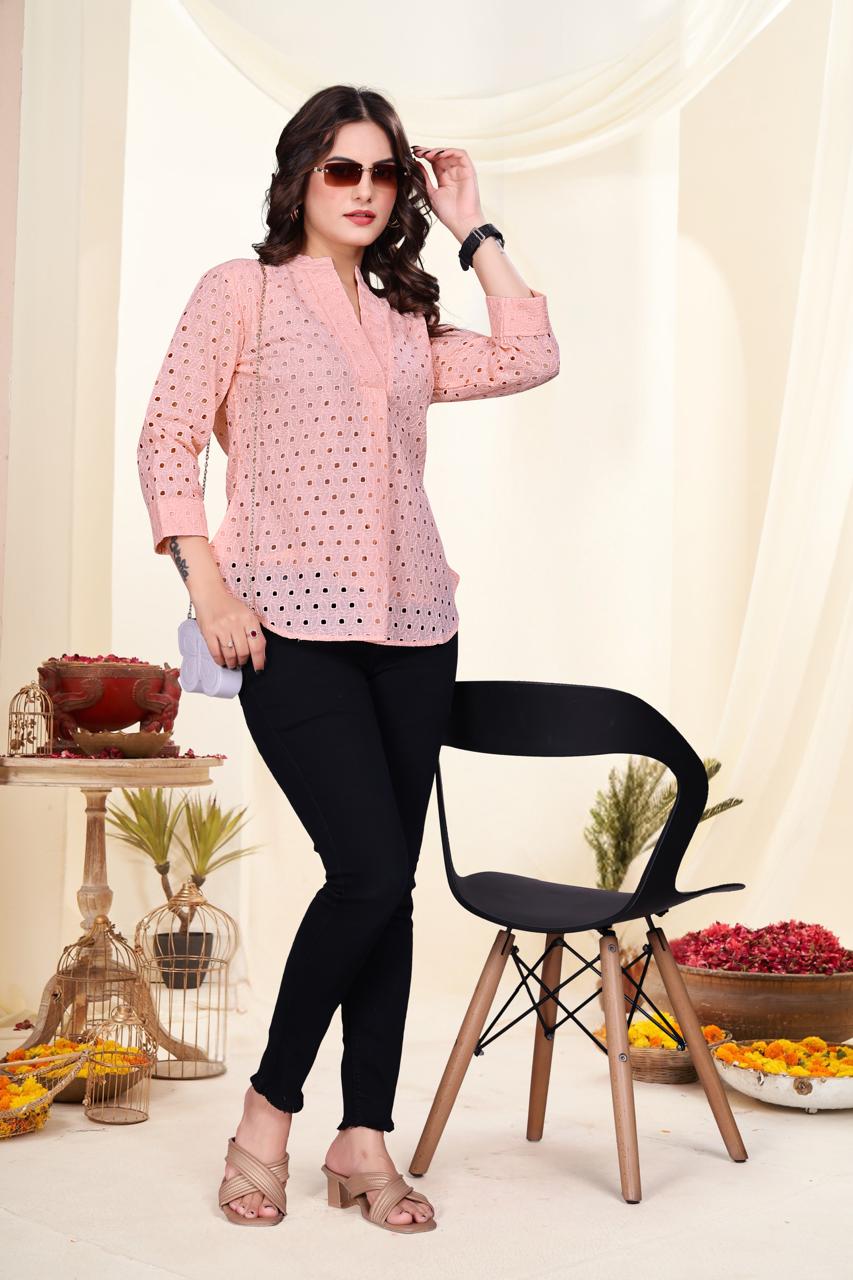 Mist Shiffli Cotton Shirt