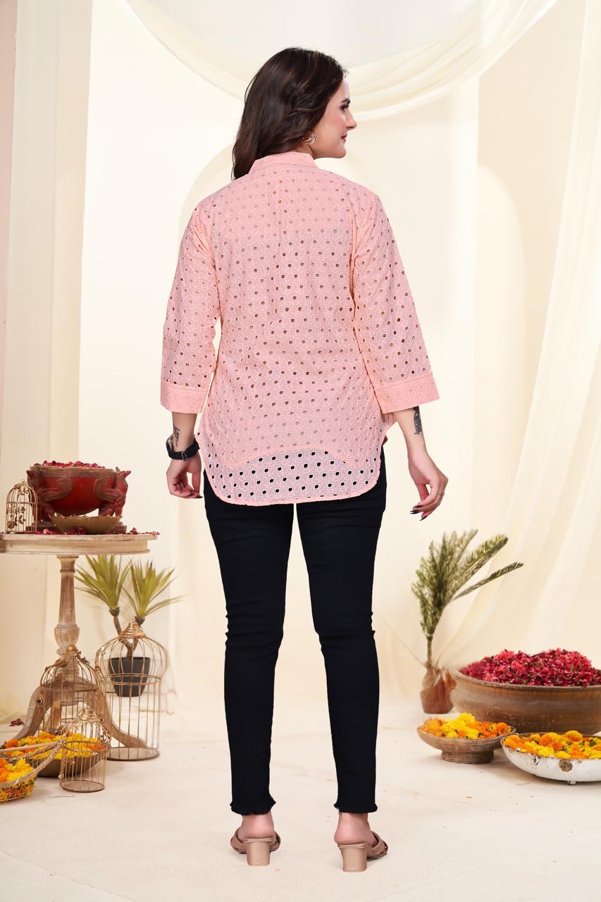 Mist Shiffli Cotton Shirt