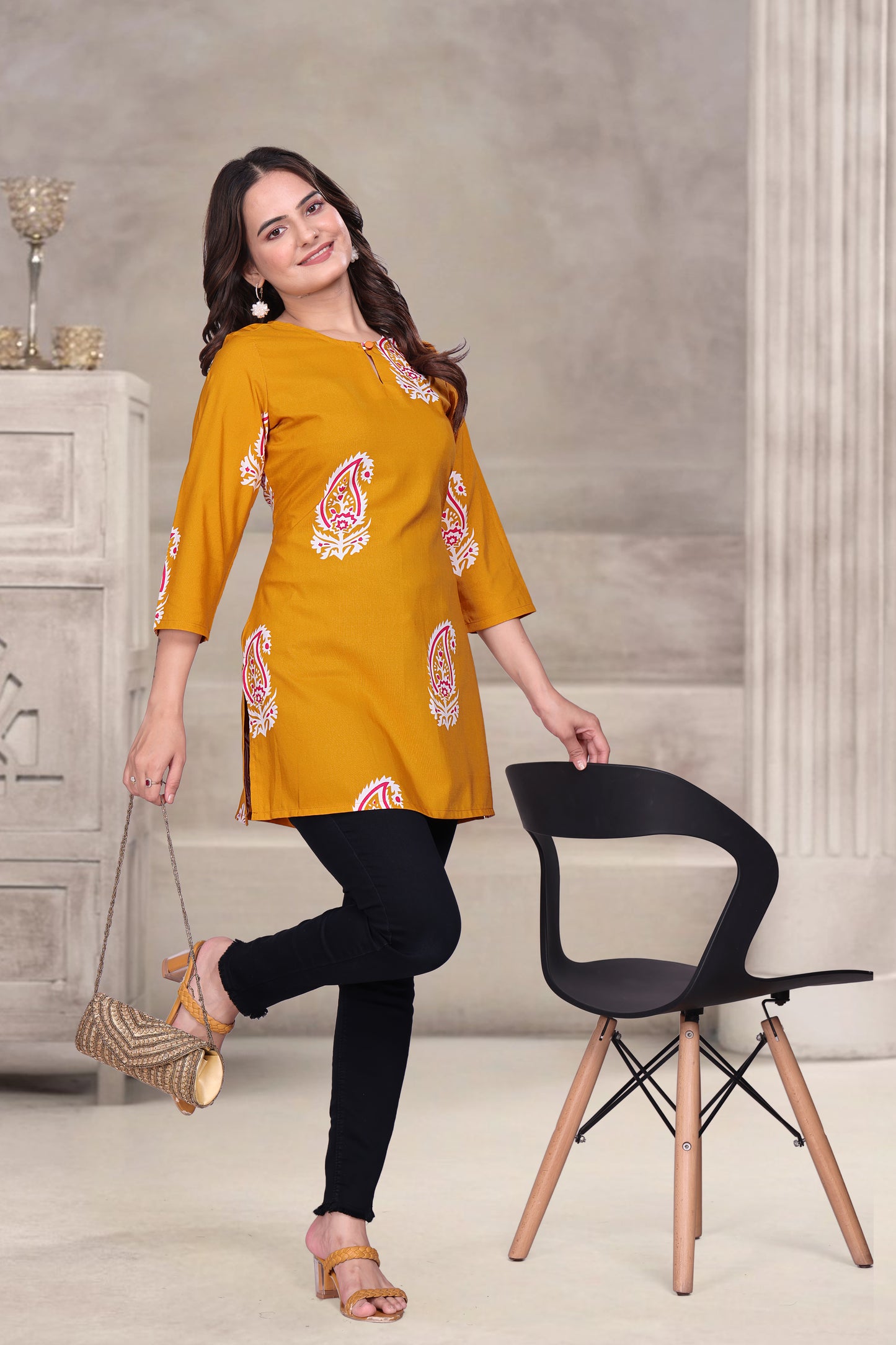 Paisley Keyhole Tunic