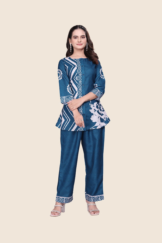 PREMIUM DIGITAL PRINTED CO-ORD SET BY EAVINA APPARELS