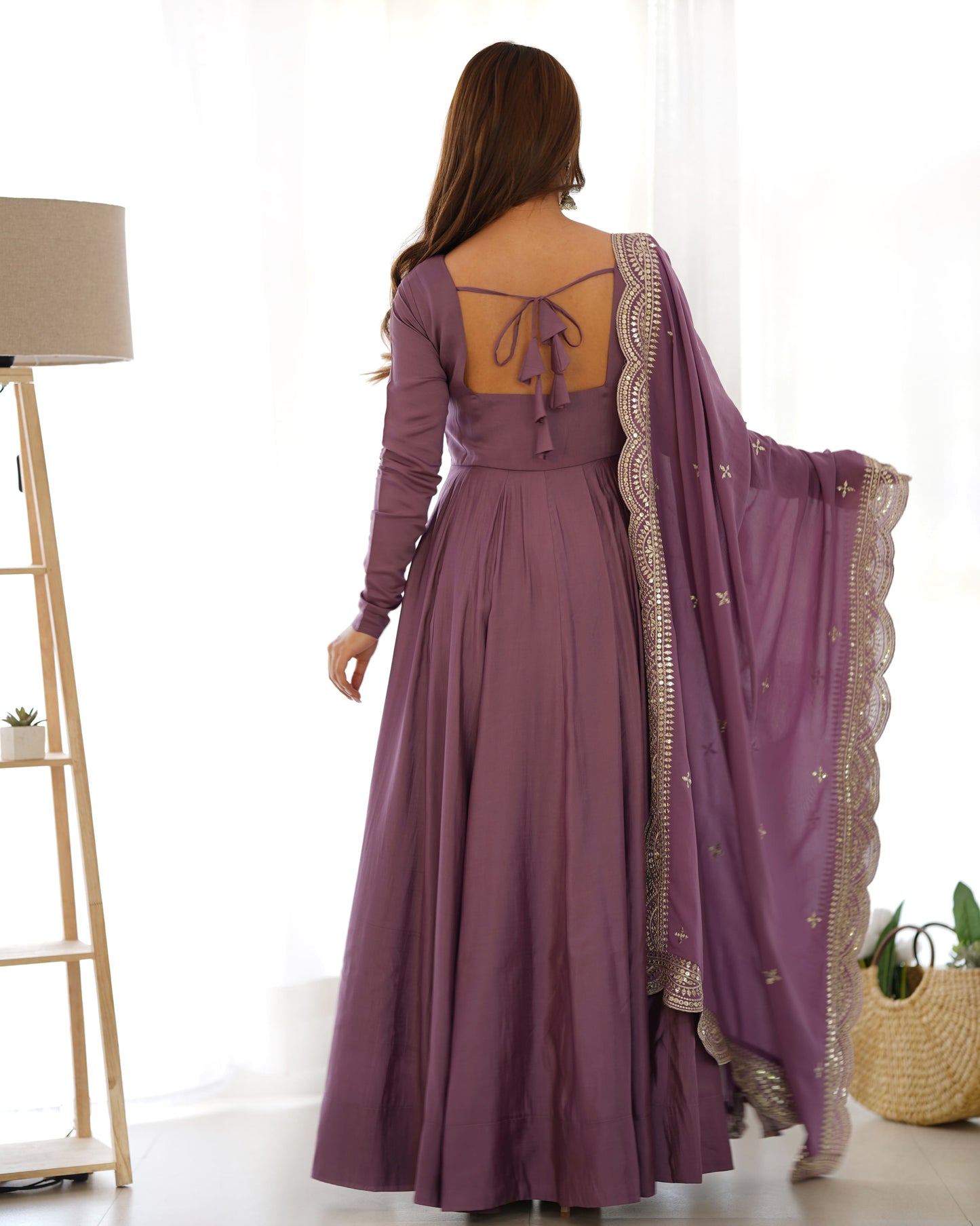 Royal Flair Anarkali Set in Premium Romansilk Chanderi
