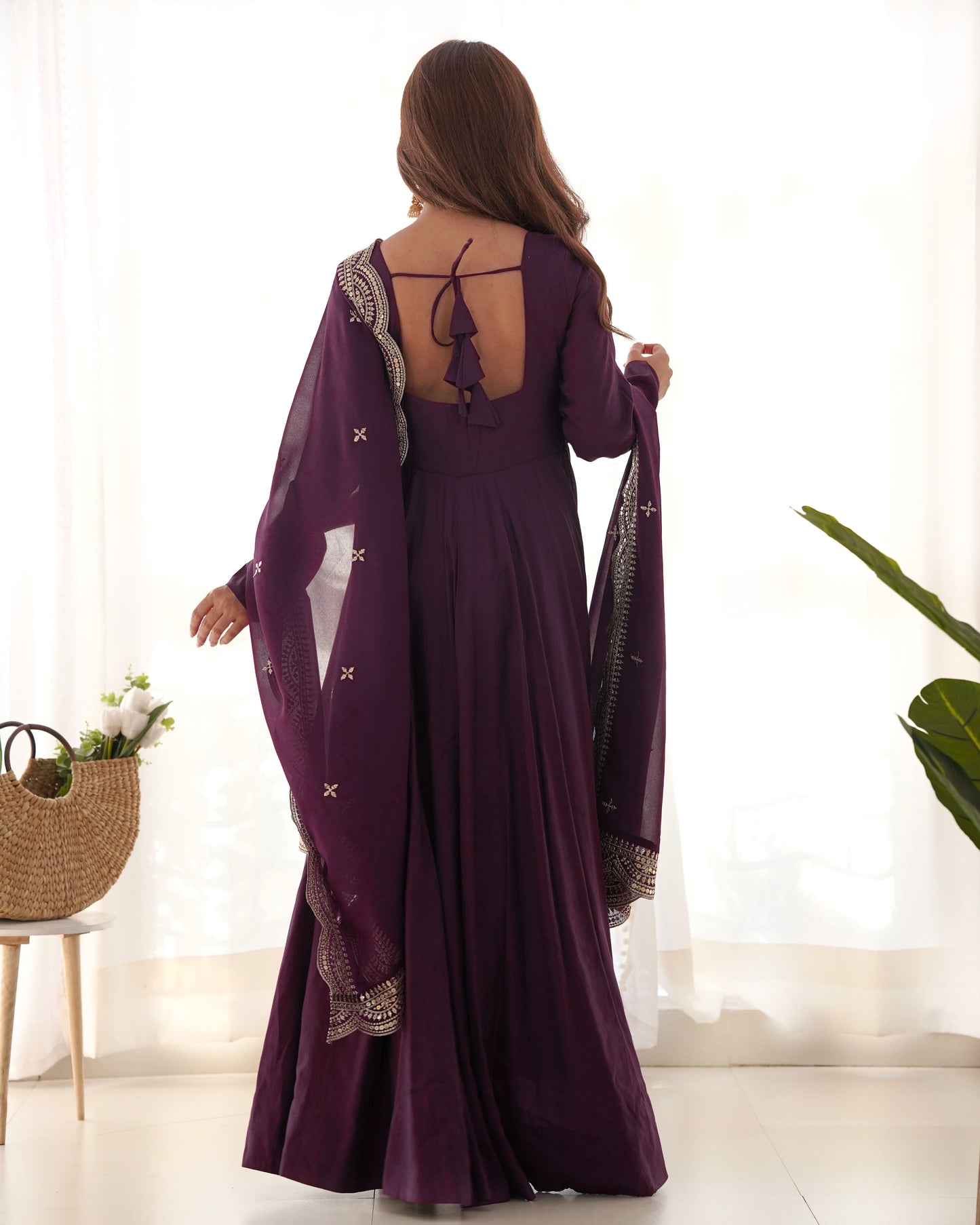 Royal Flair Anarkali Set in Premium Romansilk Chanderi