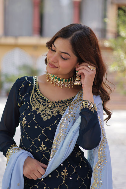 Sharanya Traditional Embroidered Set
