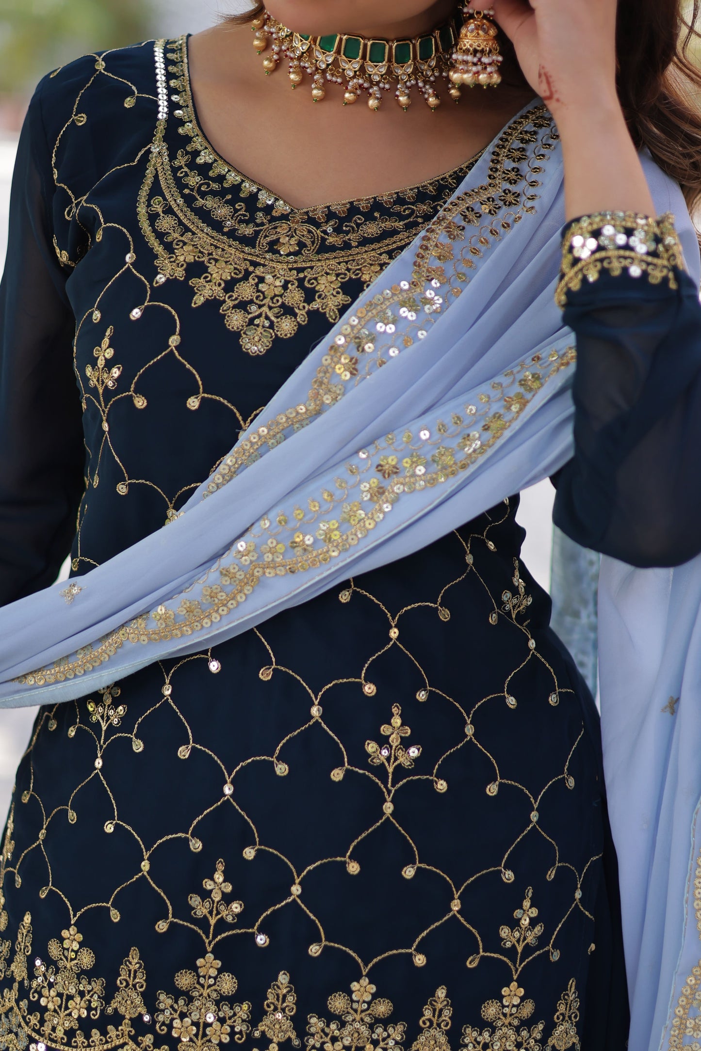 Sharanya Traditional Embroidered Set
