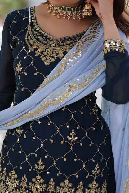 Sharanya Traditional Embroidered Set
