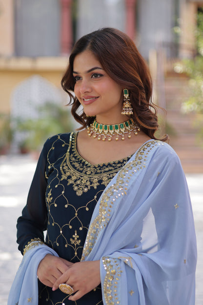 Sharanya Traditional Embroidered Set