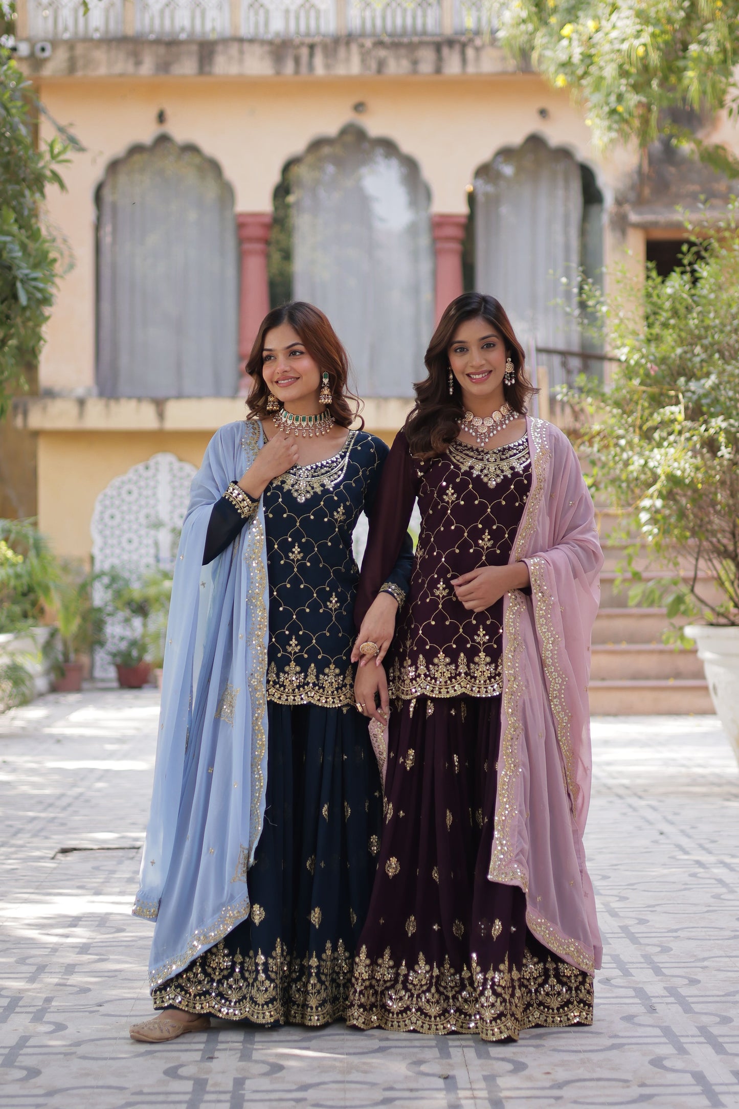 Sharanya Traditional Embroidered Set