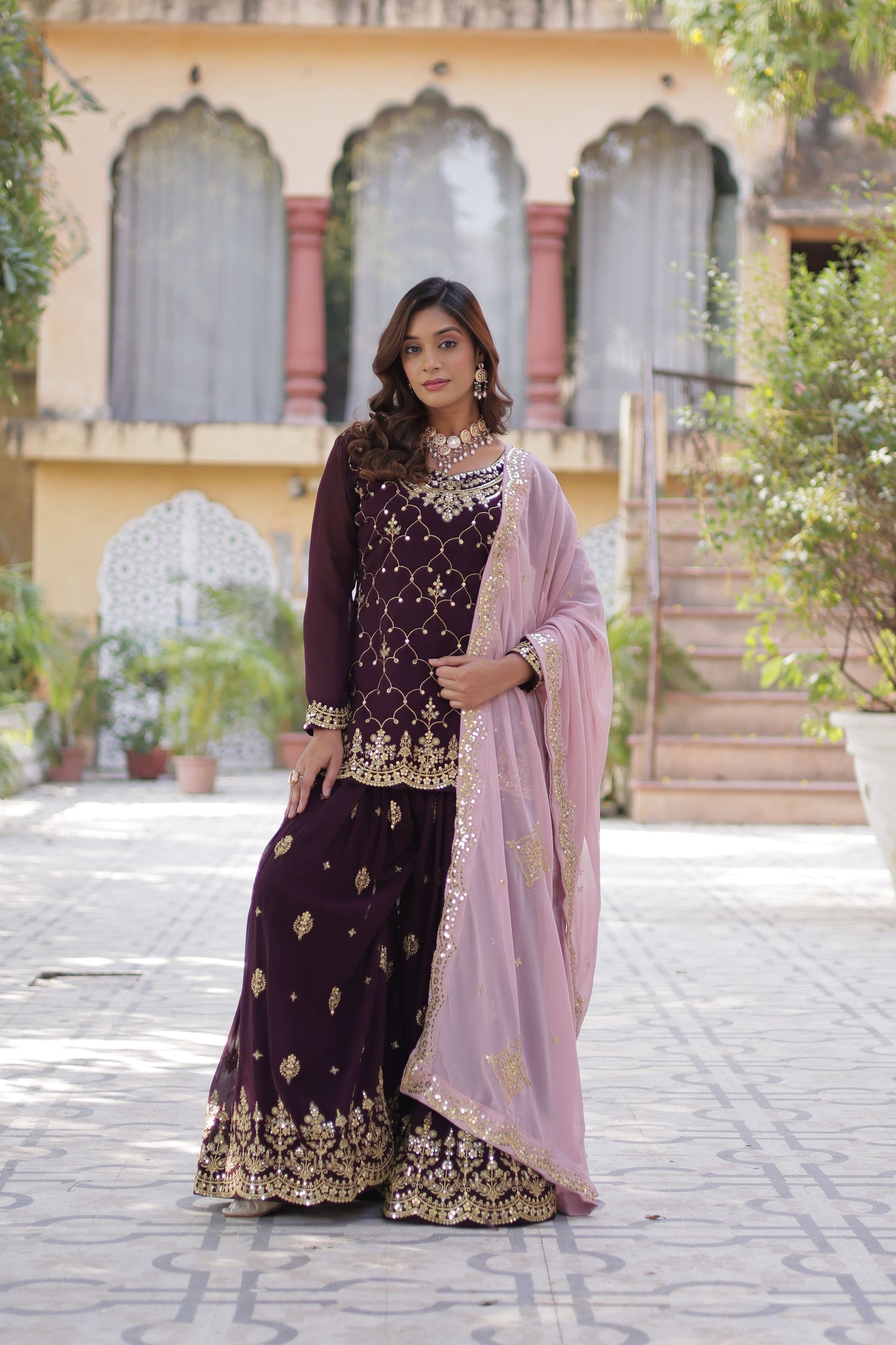 Sharanya Traditional Embroidered Set