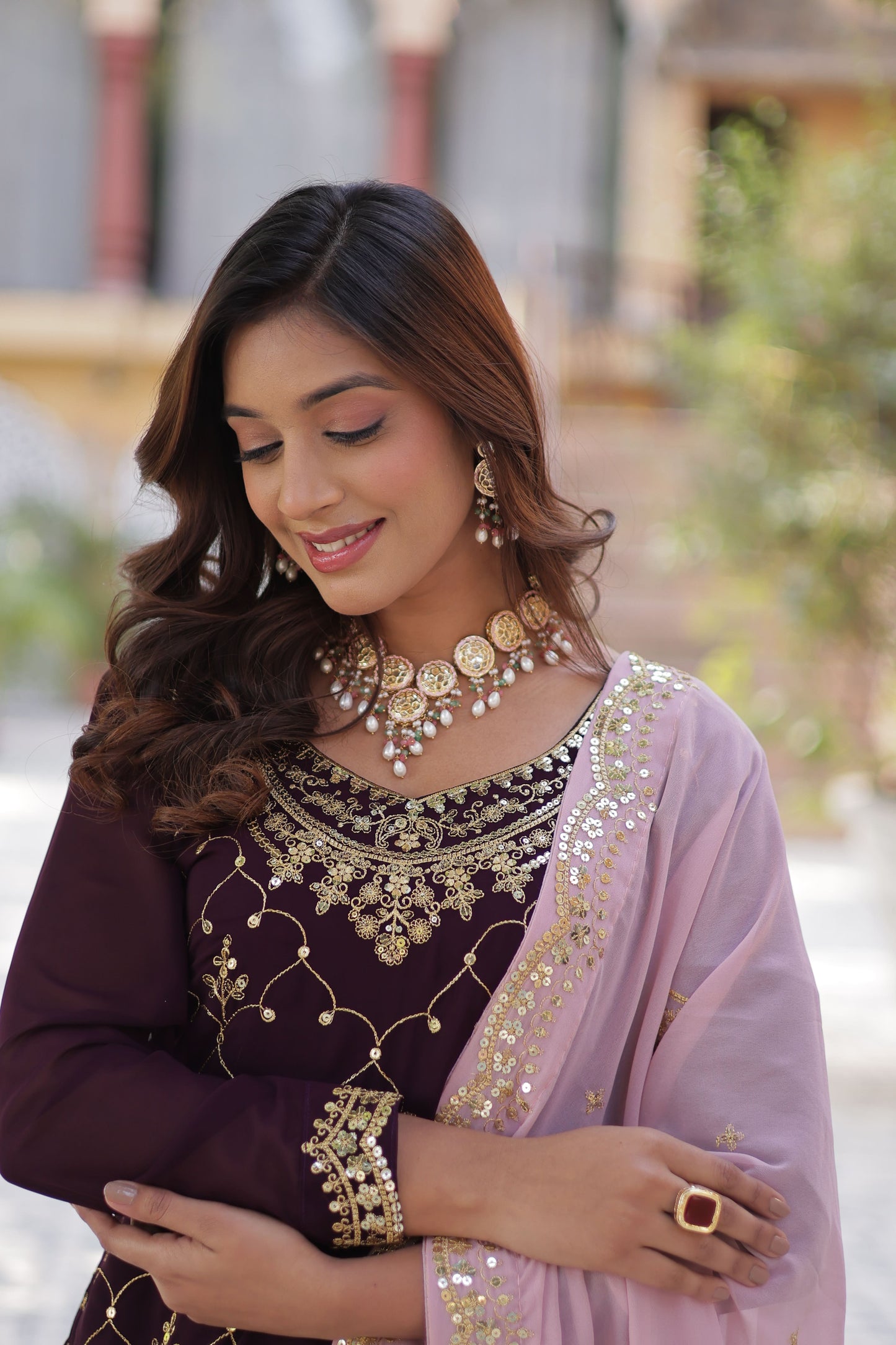 Sharanya Traditional Embroidered Set