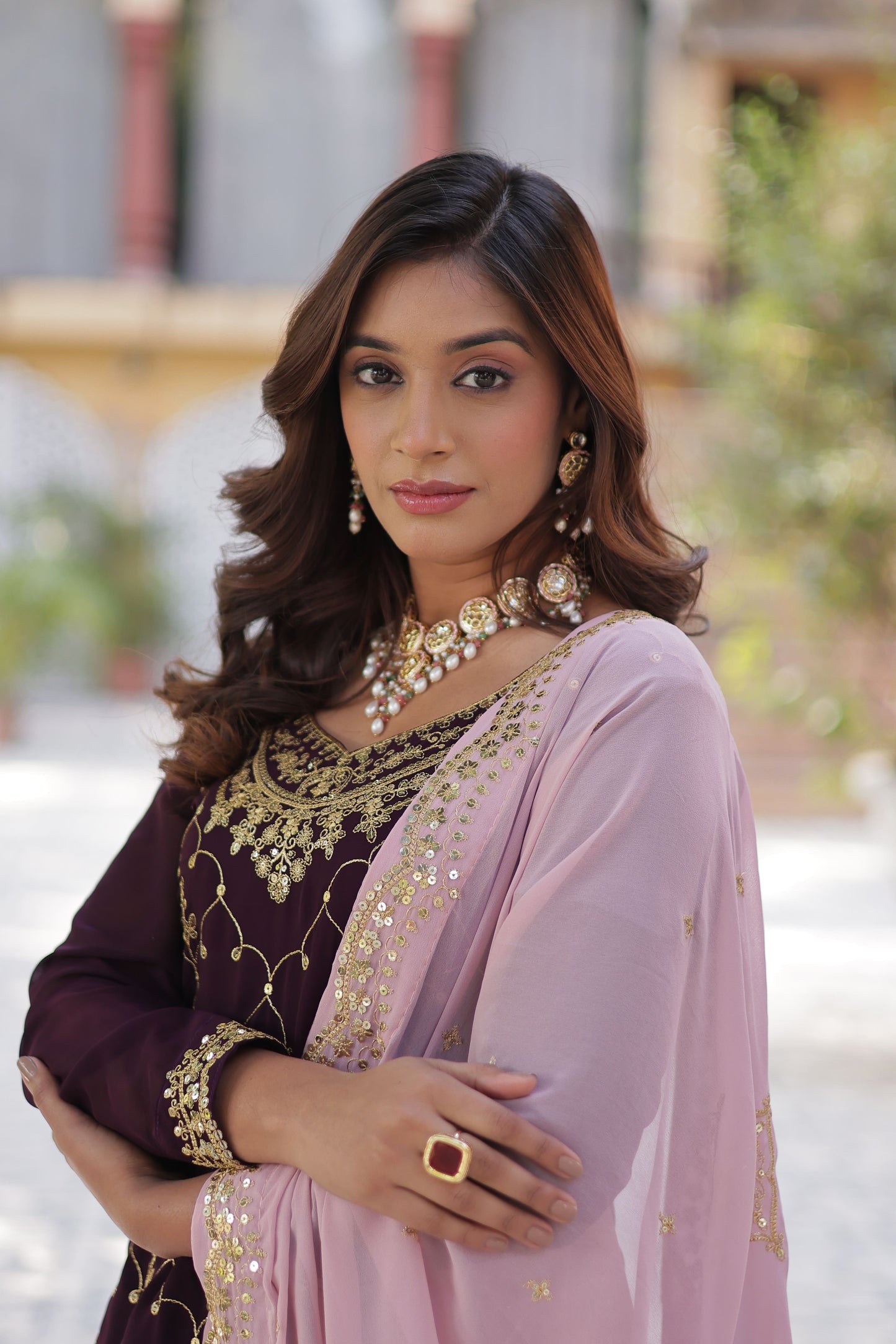 Sharanya Traditional Embroidered Set