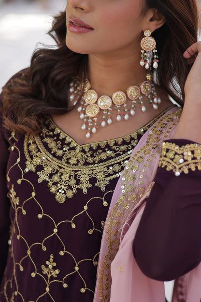 Sharanya Traditional Embroidered Set