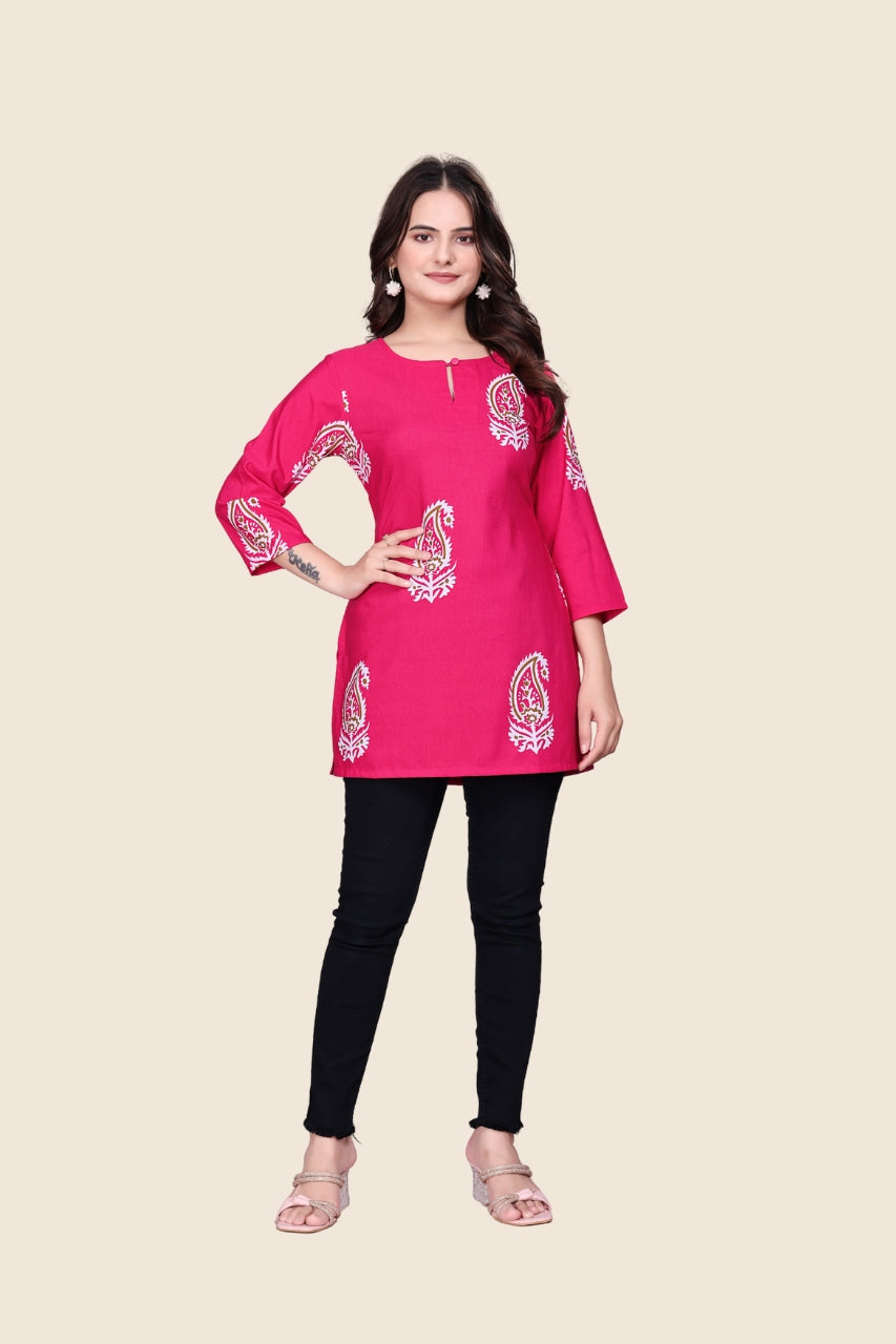 Paisley Keyhole Tunic