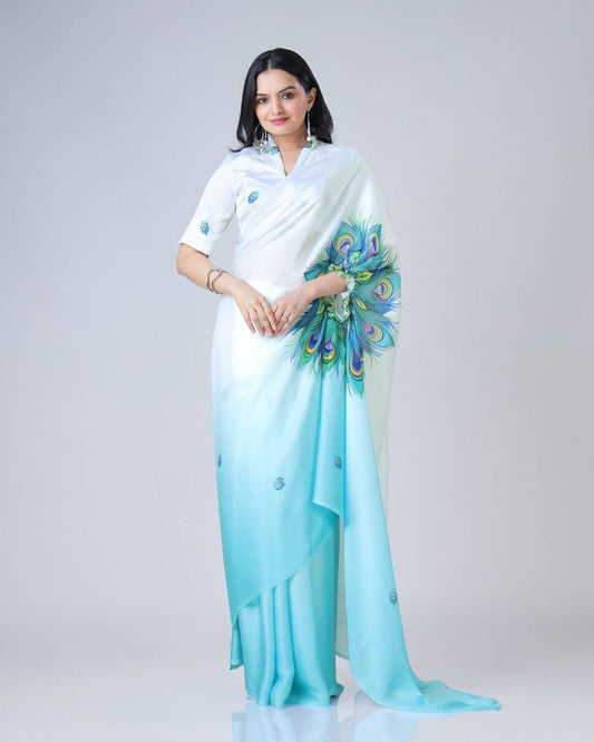 Pankhira Wings of Elegance in Satin Flow