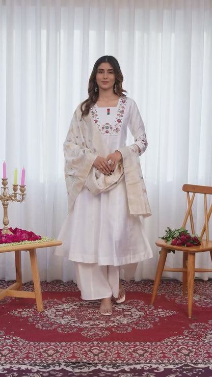 Elegant Kurti Plazo Dupatta Set