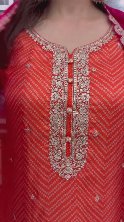 Sitara Embroidered Ombre Kurti with Festive Flair